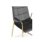 Стул на металлокаркасе Lana dark grey / gold