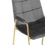 Стул на металлокаркасе Lana dark grey / gold