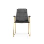Стул на металлокаркасе Lana dark grey / gold