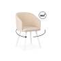 Стул на металлокаркасе Монер 360 бежевый (glory 03) / белый
