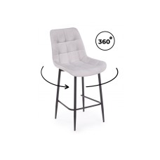 Барный стул Челси 360 светло-серый (zd 960) / черный np
