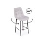 Барный стул Челси 360 светло-серый (zd 960) / черный np