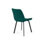 Стул на металлокаркасе Челси П зеленый (zd 667) / черный