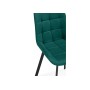 Стул на металлокаркасе Челси П зеленый (zd 667) / черный