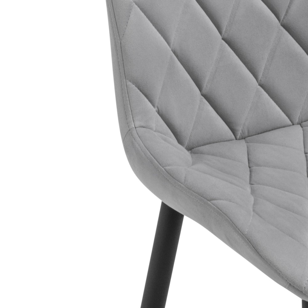 Стул на металлокаркасе Баодин светло-серый / черный Стул на металлокаркасе Баодин светло-серый / черный