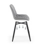 Стул на металлокаркасе Баодин светло-серый / черный Стул на металлокаркасе Баодин светло-серый / черный