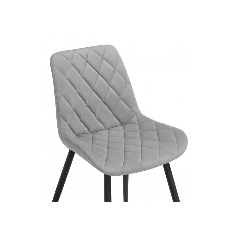 Стул на металлокаркасе Баодин светло-серый / черный Стул на металлокаркасе Баодин светло-серый / черный