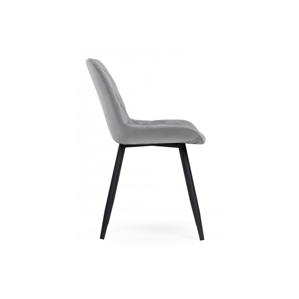 Стул на металлокаркасе Баодин светло-серый / черный Стул на металлокаркасе Баодин светло-серый / черный