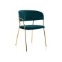 Стул на металлокаркасе Kamelia зеленый / золото