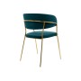 Стул на металлокаркасе Kamelia зеленый / золото