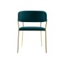 Стул на металлокаркасе Kamelia зеленый / золото