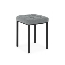 Табурет Байя микровелюр катания сильвер / черный