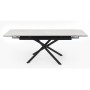 Керамический стол Мэриан 140 (200) х 80 snow alpin white / черный