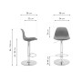 Барный стул Soft white / chrome