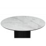 Стол стеклянный Гравент 110 кристл белый мрамор / черный