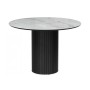 Стол стеклянный Гравент 110 кристл белый мрамор / черный