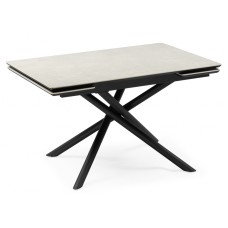 Керамический стол Мэриан 140 (200) х 80 carmen light grey / черный