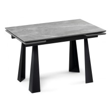 Обеденный стол Бэйнбрук 120х80х76 серый мрамор / графит