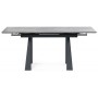 Обеденный стол Бэйнбрук 120х80х76 серый мрамор / графит