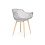 Пластиковый стул Rikon gray / wood