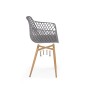 Пластиковый стул Rikon gray / wood