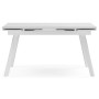 Керамический стол Норман 140 (200) х 80 белый мрамор alpin white / snow white / белый