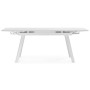 Керамический стол Норман 140 (200) х 80 белый мрамор alpin white / snow white / белый