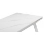 Керамический стол Норман 140 (200) х 80 белый мрамор alpin white / snow white / белый