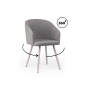 Стул на металлокаркасе Монер 360 темно-серый (glory 20) / серый