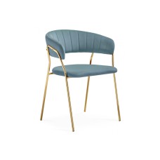 Стул на металлокаркасе Kamelia 1  light blue /gold