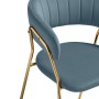 Стул на металлокаркасе Kamelia 1  light blue /gold