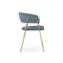 Стул на металлокаркасе Kamelia 1  light blue /gold