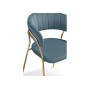 Стул на металлокаркасе Kamelia 1  light blue /gold