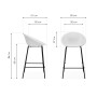 Барный стул Zeta white  / black