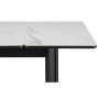 Керамический стол Кина 90(130)х65х76 alpine white / черный