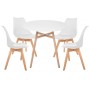 Обеденная группа Номиа 90 white / wood