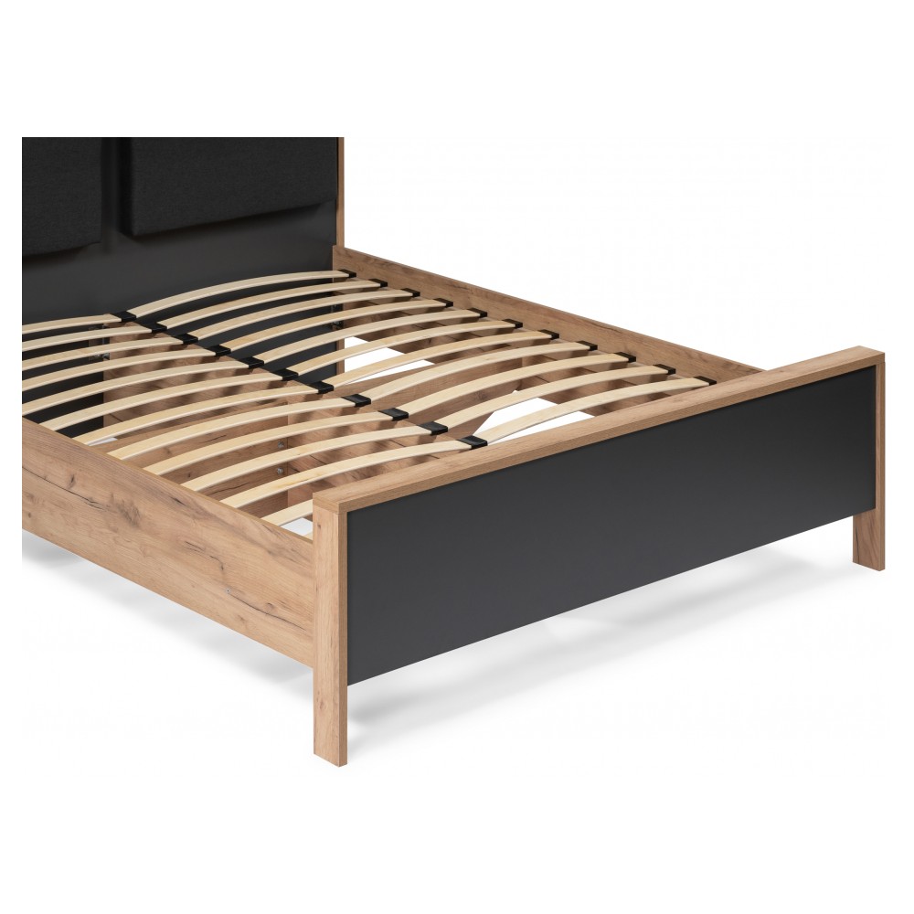 Кровать Тхан 180х200 дуб крафт золотой / антрацит Кровать Тхан 180х200 дуб крафт золотой / антрацит