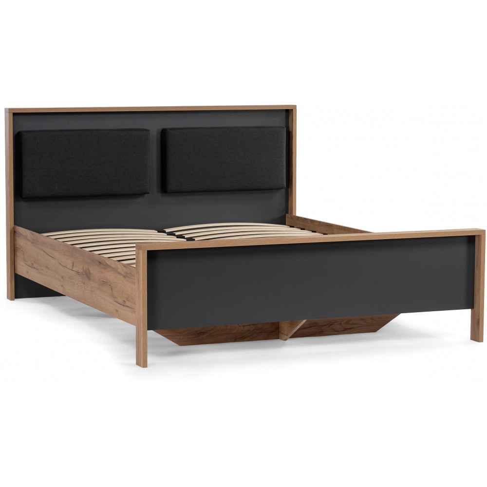 Кровать Тхан 180х200 дуб крафт золотой / антрацит Кровать Тхан 180х200 дуб крафт золотой / антрацит