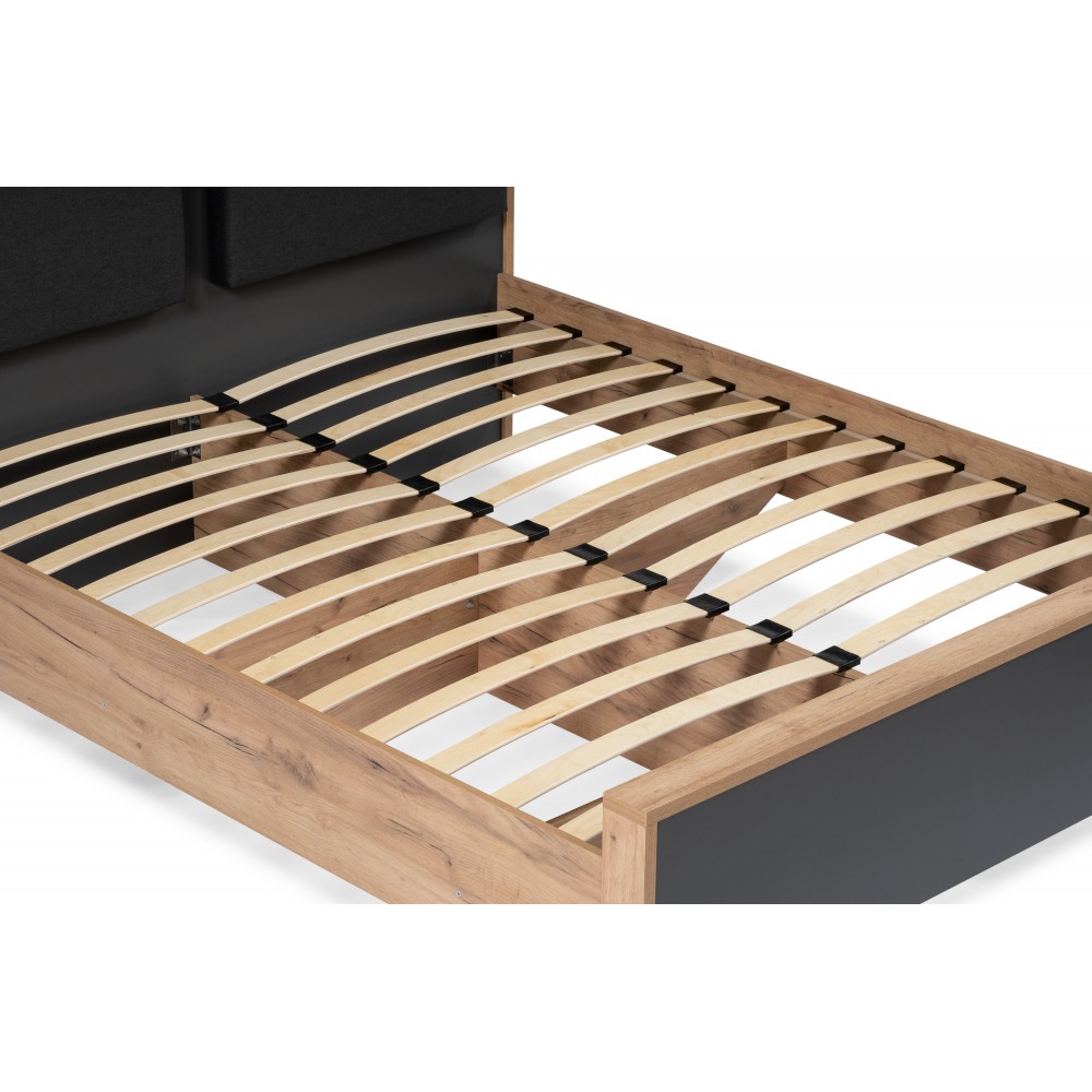 Кровать Тхан 180х200 дуб крафт золотой / антрацит Кровать Тхан 180х200 дуб крафт золотой / антрацит