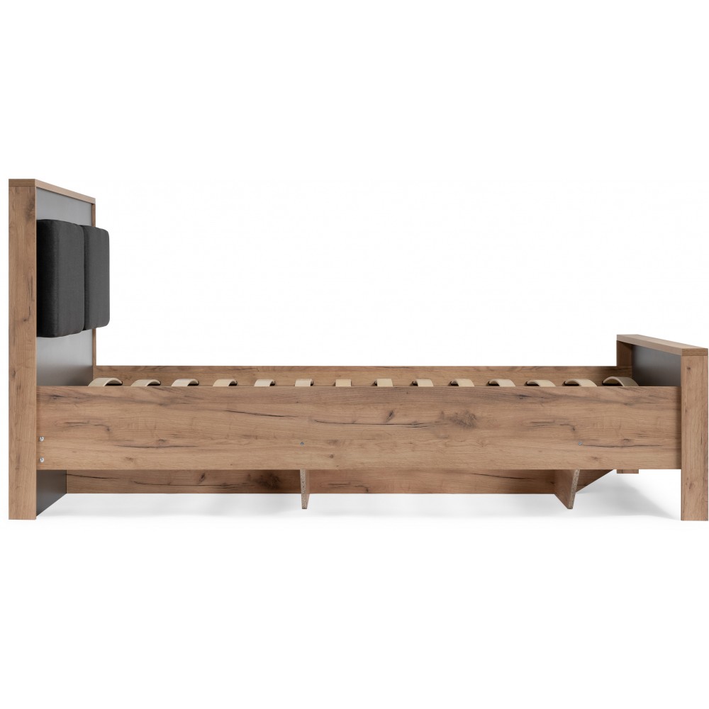 Кровать Тхан 180х200 дуб крафт золотой / антрацит Кровать Тхан 180х200 дуб крафт золотой / антрацит