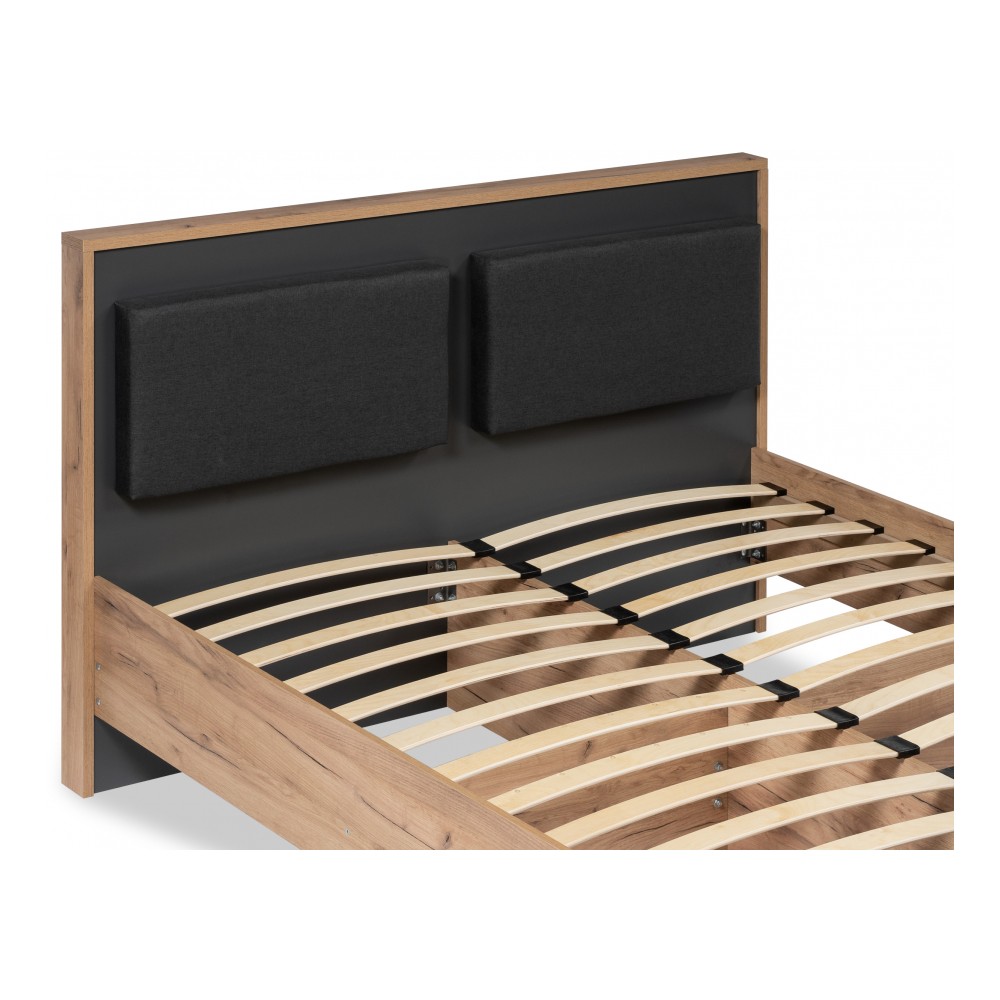 Кровать Тхан 180х200 дуб крафт золотой / антрацит Кровать Тхан 180х200 дуб крафт золотой / антрацит