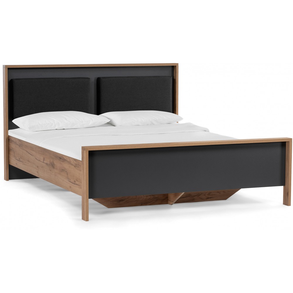 Кровать Тхан 180х200 дуб крафт золотой / антрацит Кровать Тхан 180х200 дуб крафт золотой / антрацит