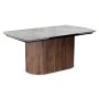 Керамический стол Lagos 160(240)x90 серый / орех