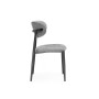 Стул на металлокаркасе Lisbon серый / черный