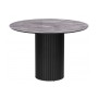 Стол стеклянный Гравент 110 кристл серый мрамор / черный