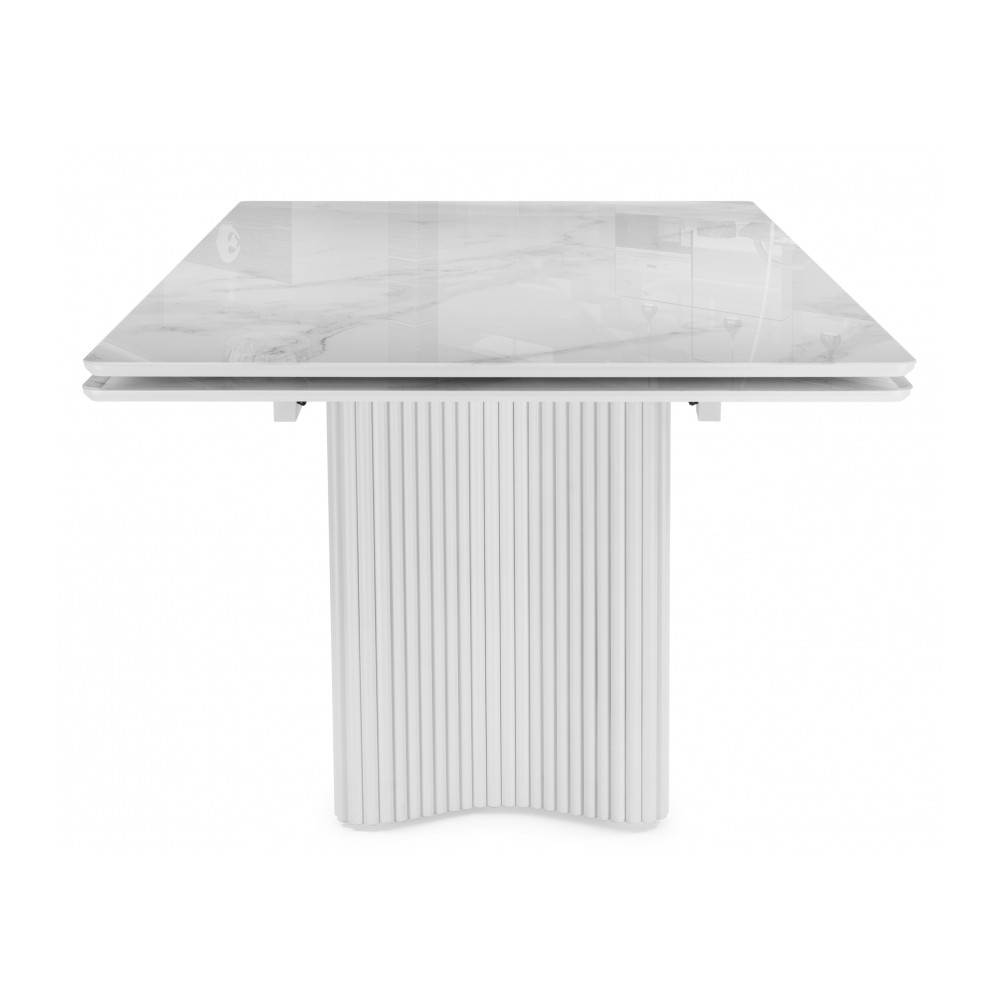 Стол стеклянный Мален 240x110 белый мрамор / белый Стол стеклянный Мален 240x110 белый мрамор / белый