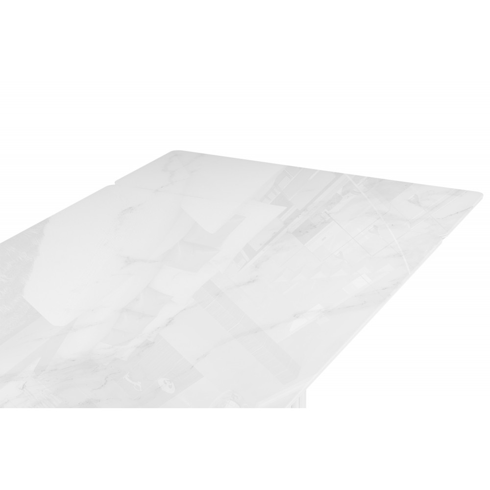 Стол стеклянный Мален 240x110 белый мрамор / белый Стол стеклянный Мален 240x110 белый мрамор / белый