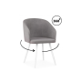Стул на металлокаркасе Монер 360 темно-серый (glory 20) / белый