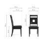 Стул деревянный Kubik dirty oak / black