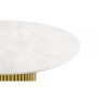 Керамический стол Барел 110 onyx bianco soft satin / золотой